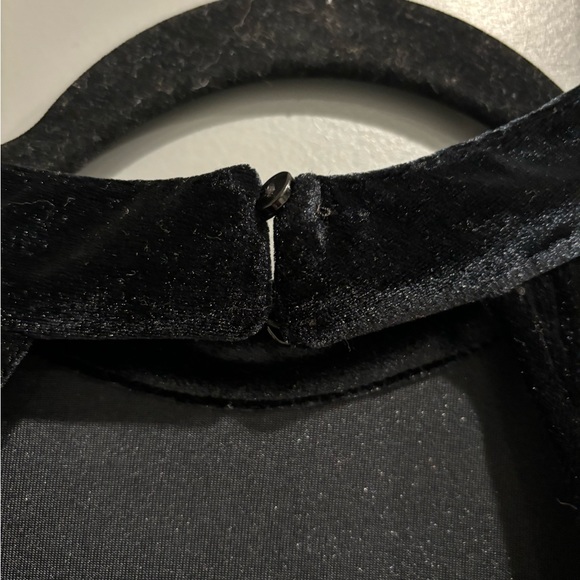 COPY - Zara Velvet Polka Dot Puff Sleeve Open Back Dress - Picture 2 of 4